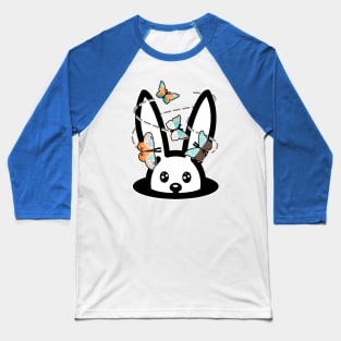 Bunny & Butterflies Baseball T-Shirt